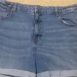 Plus size denim shorts